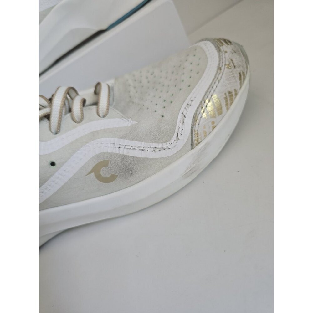Courser Uno White Luxe Nubuck Leather Lace Up Sneakers Shoes Womens Size 10 40 - Picture 5 of 14